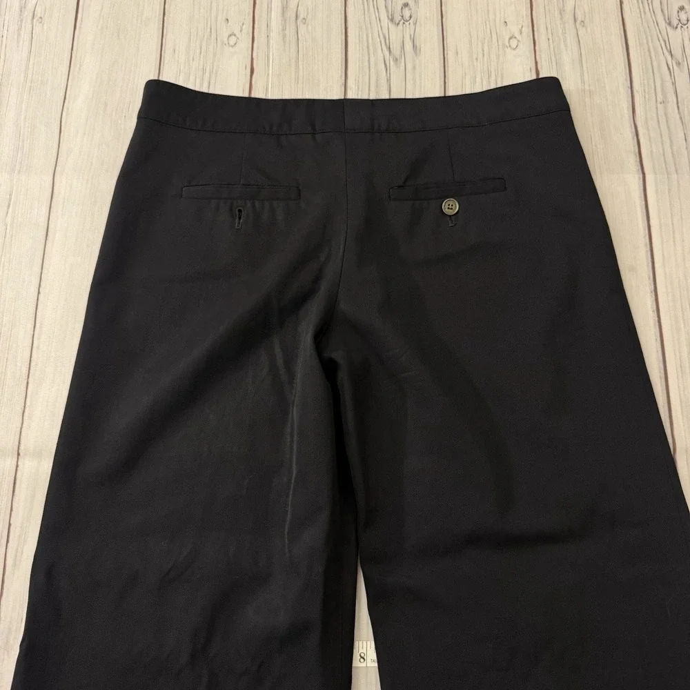 Burberry London Blue Wide Leg Pants Womens Size 6 Wool Sailor Button - Picture 10 of 12